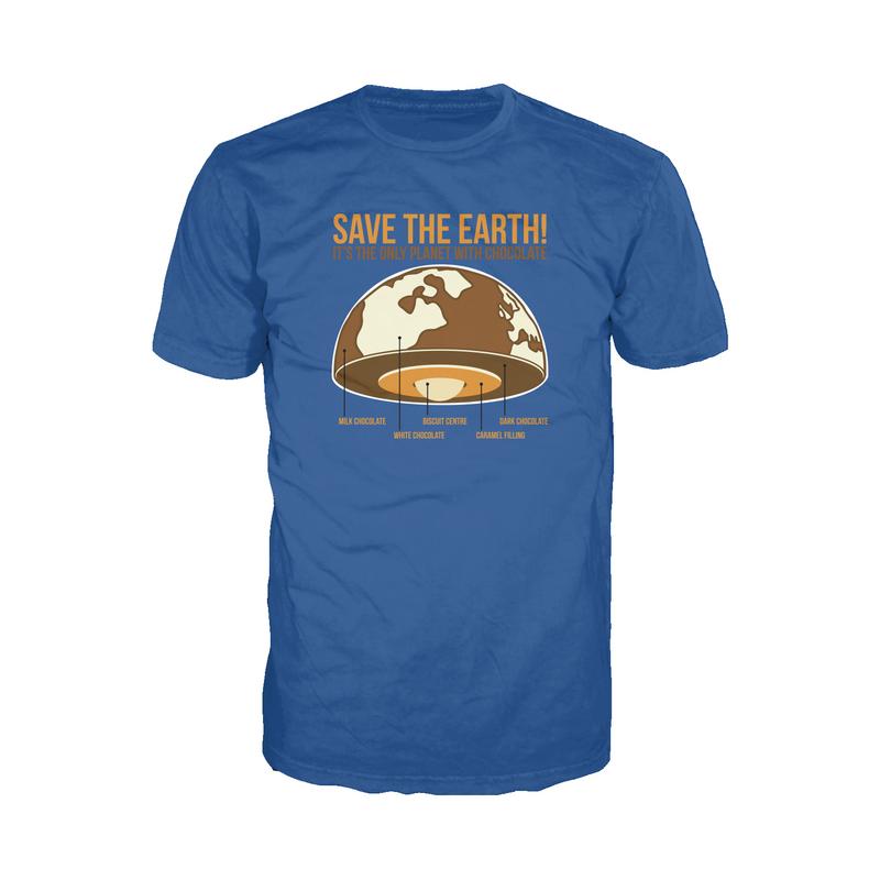 I Love Science Save The Earth - Chocolate Official Men's T-Shirt (Royal Blue) - Urban Species Mens Short Sleeved T-Shirt