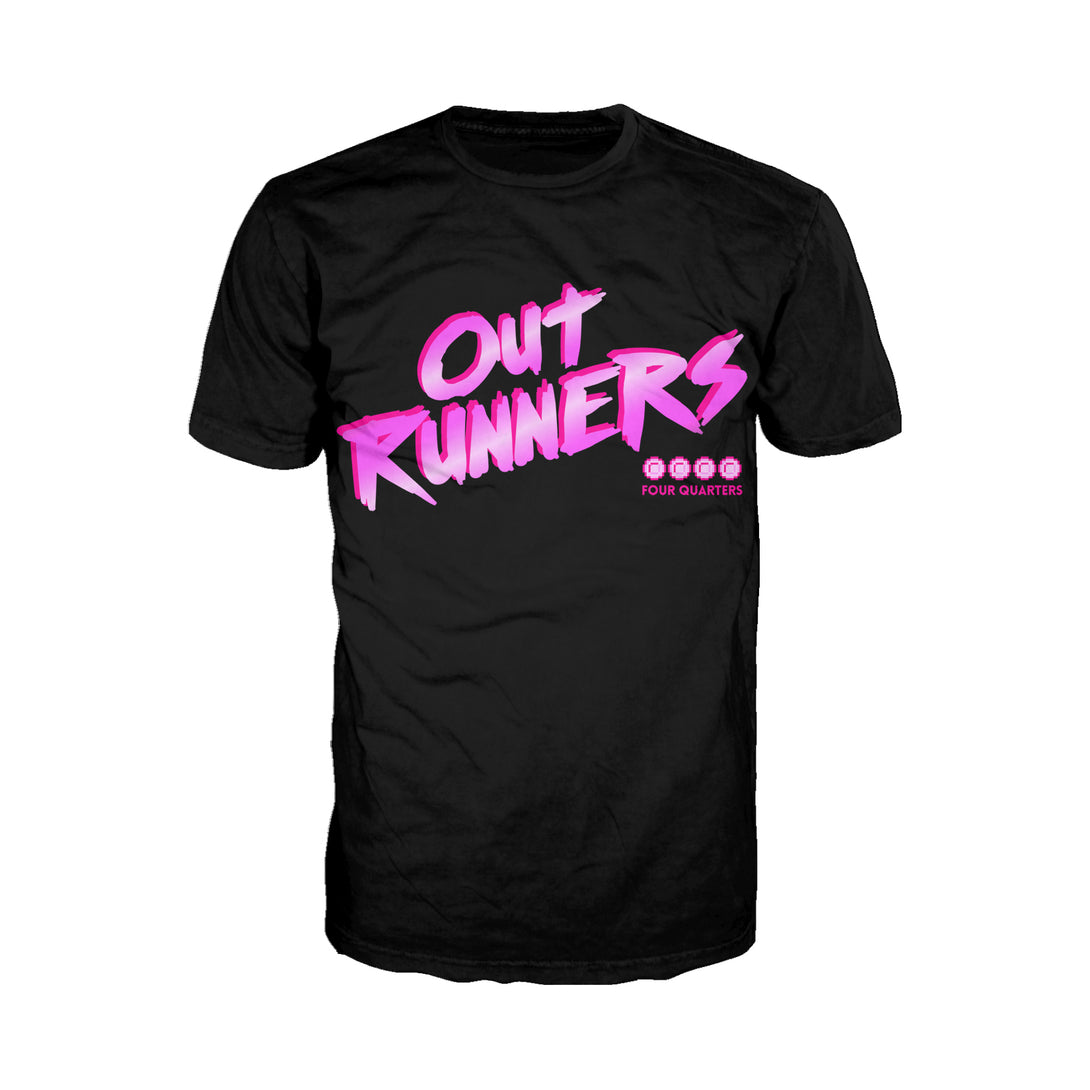 The Four Quarters Logo Outrunners Official Men's T-shirt (Black) - Urban Species Mens Short Sleeved T-Shirt