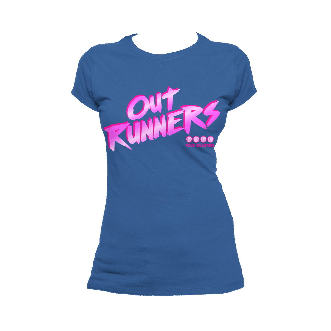 The Four Quarters Logo Outrunners Official Women's T-shirt (Royal Blue) - Urban Species Ladies Short Sleeved T-Shirt