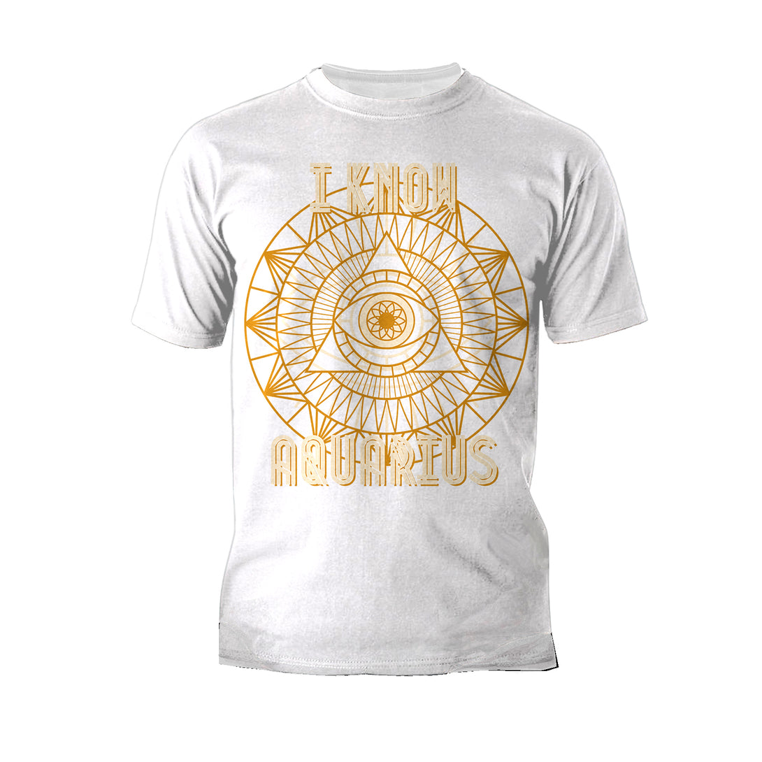 Urban Attitude Supreme Star Sign Aquarius Men's T-shirt (White)
