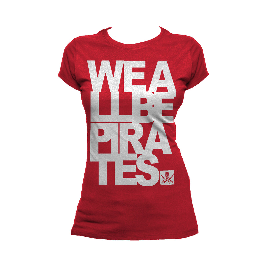 US Brand X Sci Funk We Be Pirates  Red - Urban Species Official Women's Short Sleeved Tshirt 
