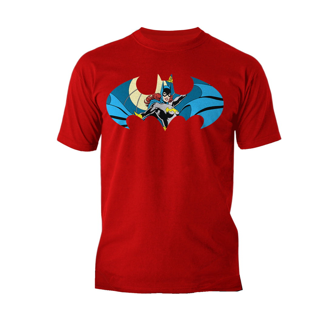 DC Comics Batgirl Logo Character Shield Official Men's T-Shirt Red - Urban Species