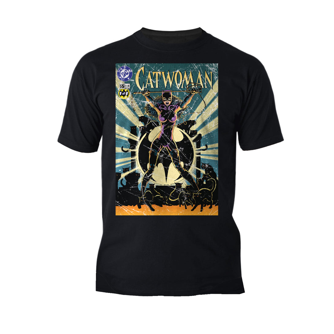 DC Comics Catwoman Cover CW55 Official Men's T-Shirt Black - Urban Species