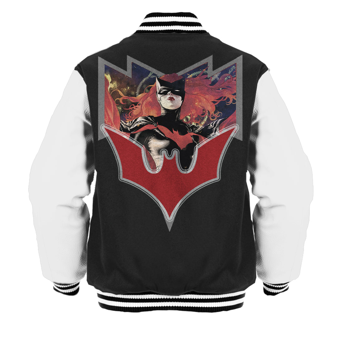 DC Comics Batwoman Logo Elegy Official Varsity Jacket Black - Urban Species