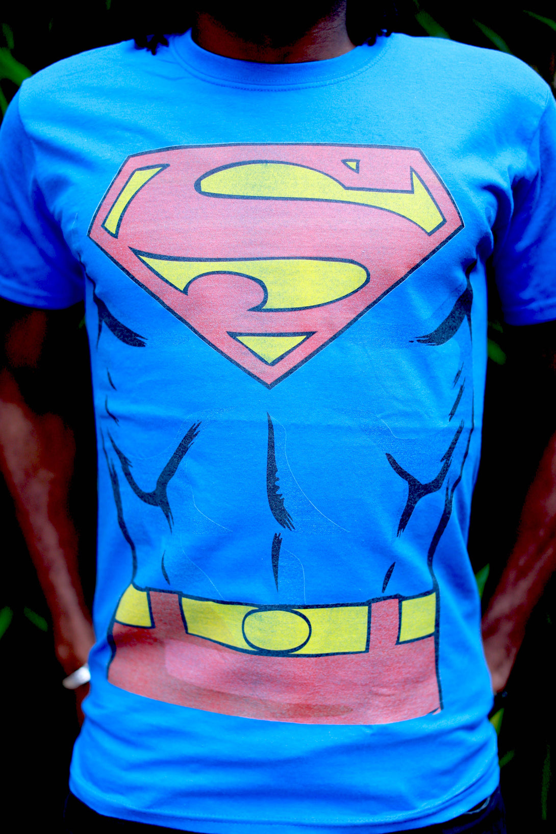 DC Comics Superman Cosplay Official Men's T-shirt Blue - Urban Species