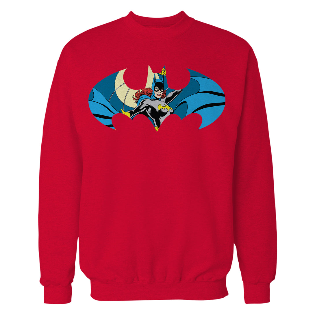 DC Comics Batgirl Logo Character Shield Official Sweatshirt Red - Urban Species