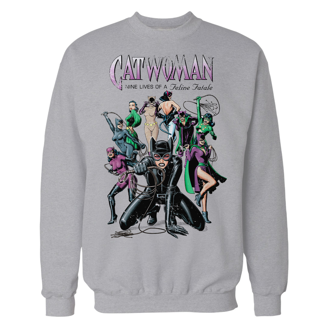 DC Comics Catwoman Cover Nine Lives Official Sweatshirt Sports Grey - Urban Species