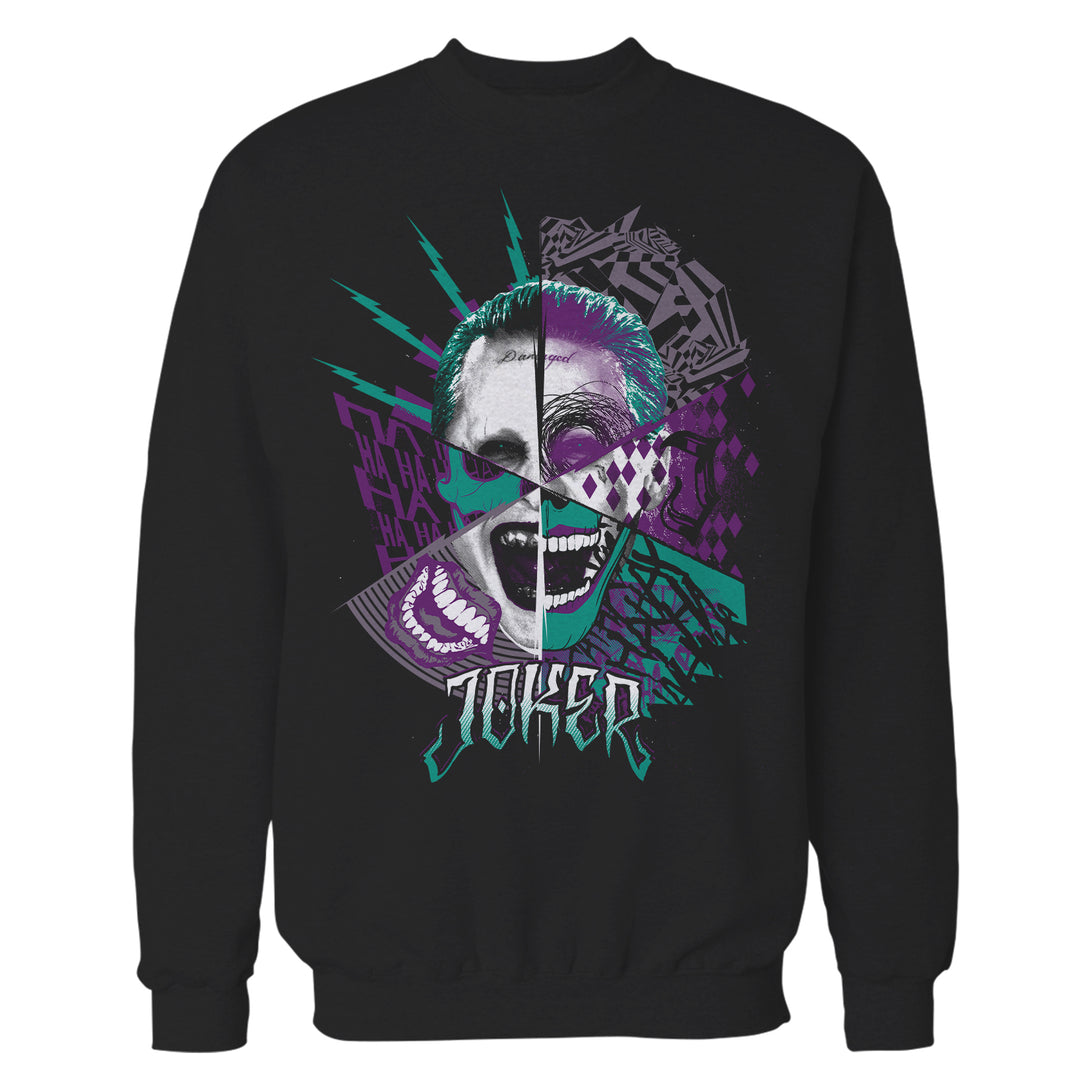 DC Comics Suicide Squad Joker Logo Official Sweatshirt Black - Urban Species