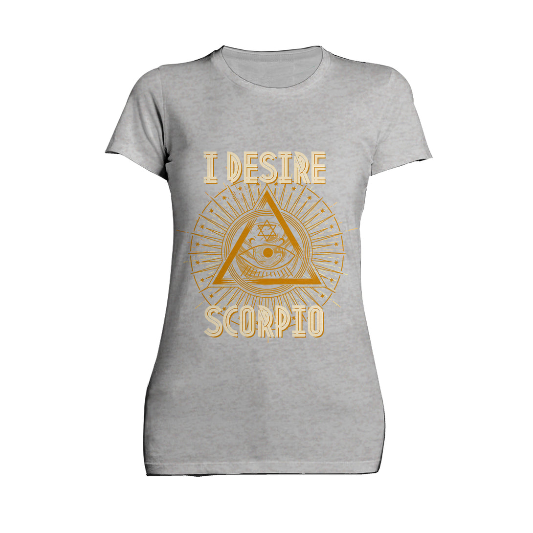 Urban Attitude Supreme Star Sign Scorpio Eye Women's T-shirt (Heather Grey)