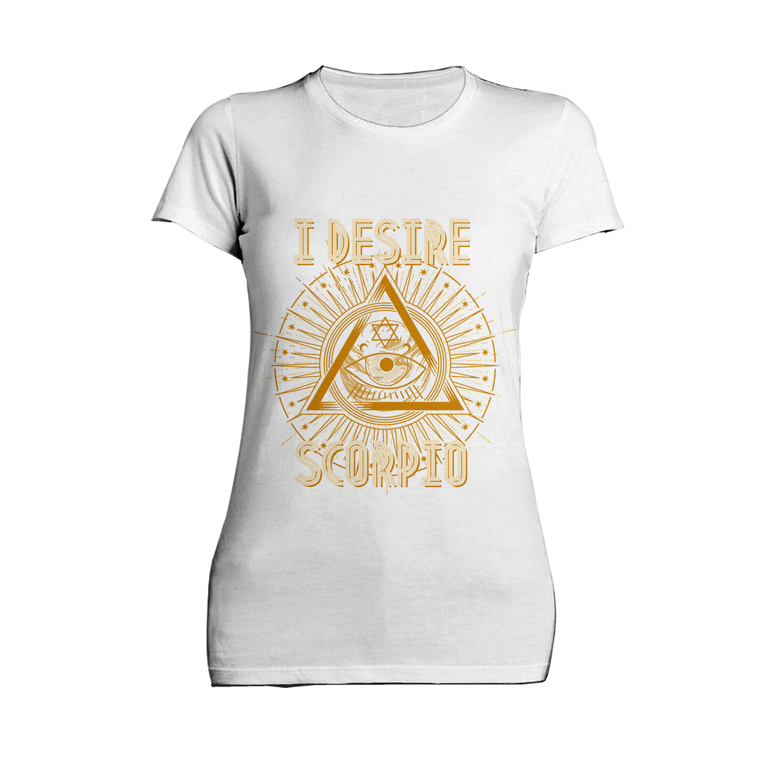 Urban Attitude Supreme Star Sign Scorpio Eye Women's T-shirt (White)