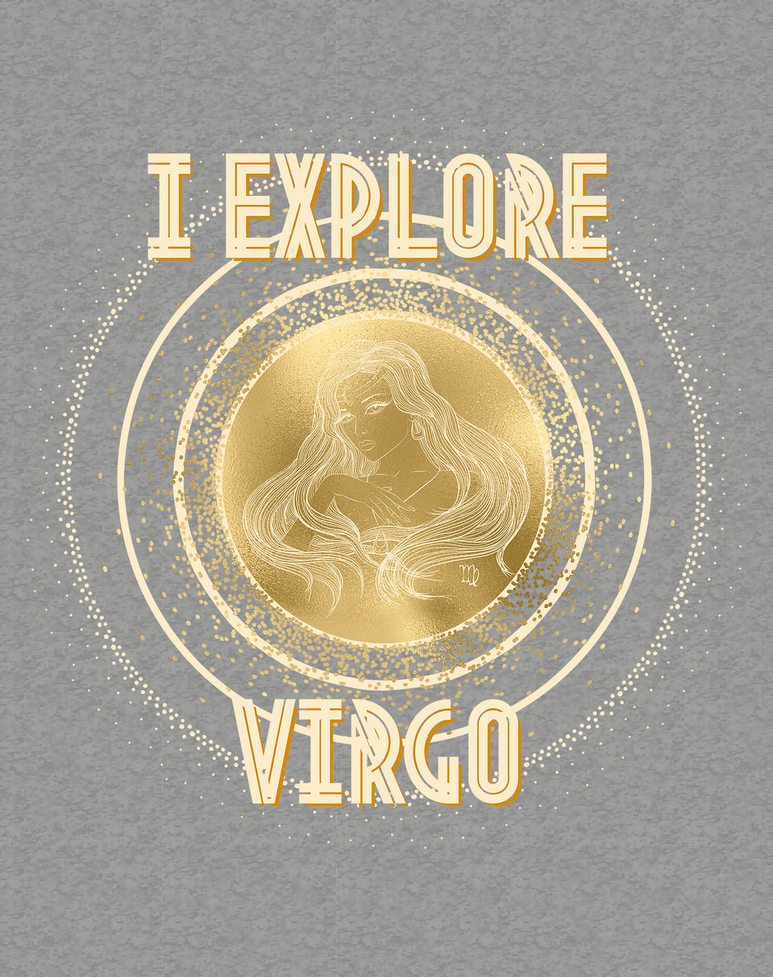 Close Up Urban Attitude Supreme Star Sign Virgo Men's T-shirt (Heather Grey)
