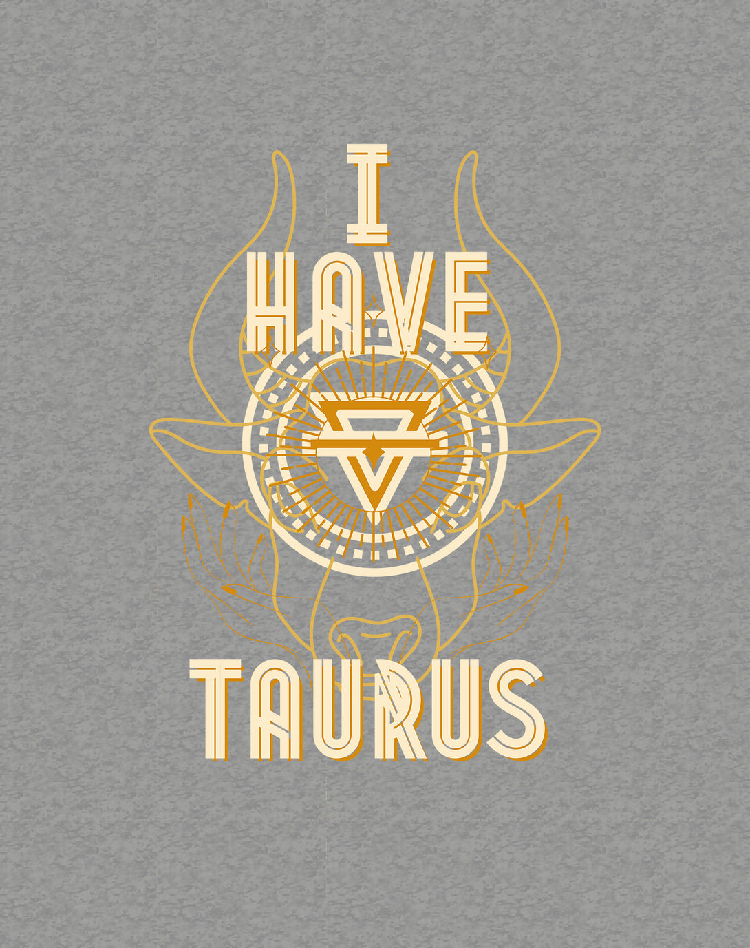 Taurus Supreme Star Sign Celestial Zodiac Men's T-shirt (Heather Grey)
