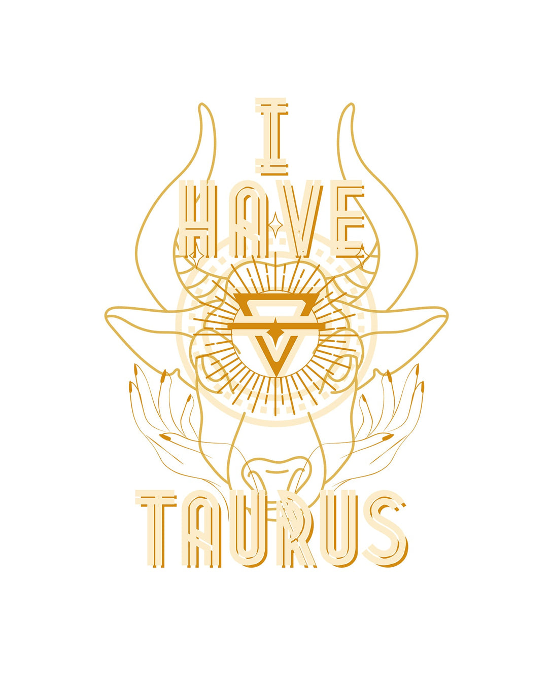 Taurus Supreme Star Sign Celestial Zodiac Men's T-shirt (White)
