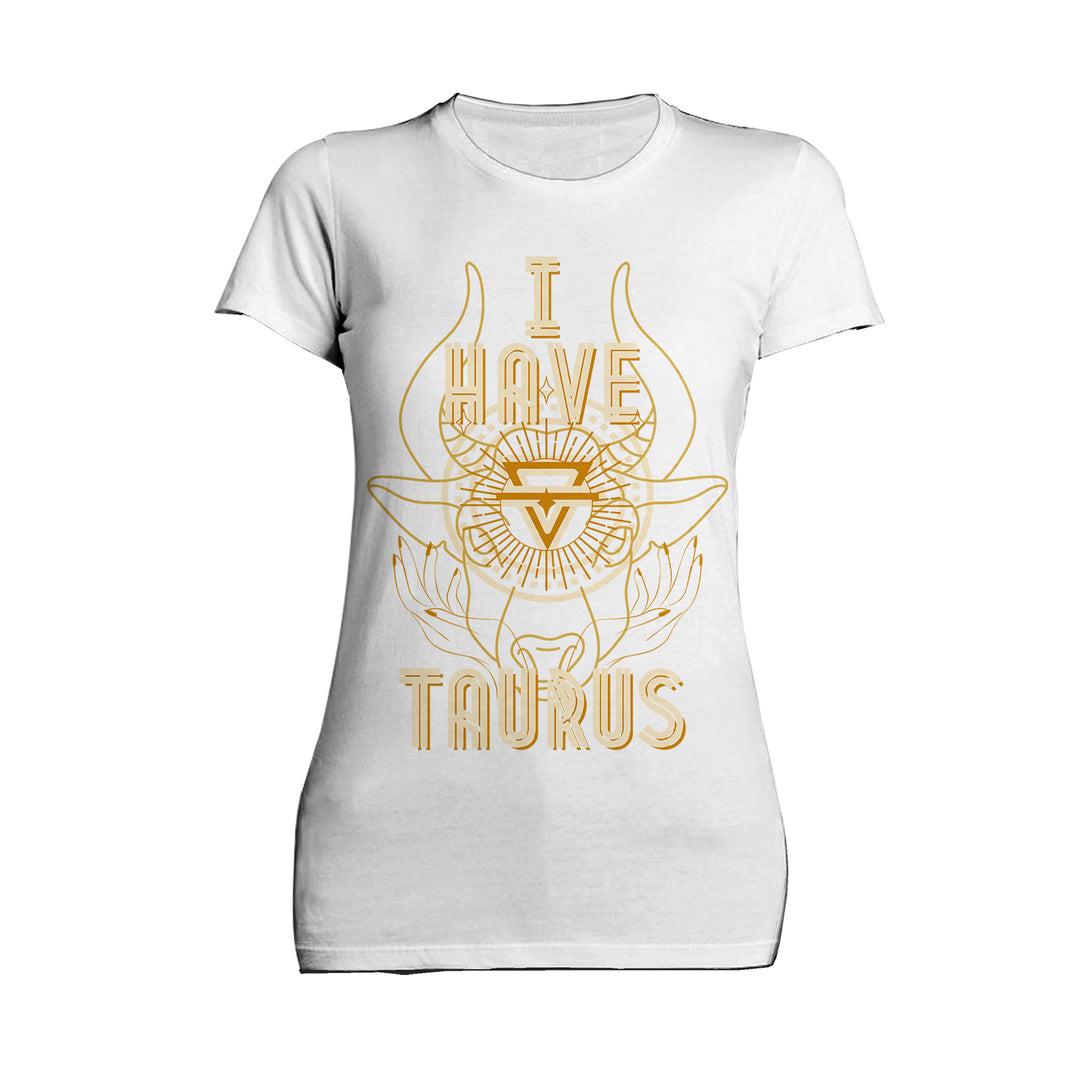 Taurus Supreme Star Sign Celestial Zodiac Women's T-shirt (White)
