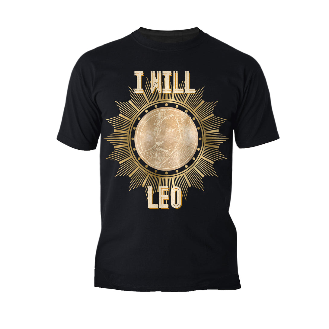 Urban Attitude Supreme Star Sign Leo Lion Men's T-shirt (Black)