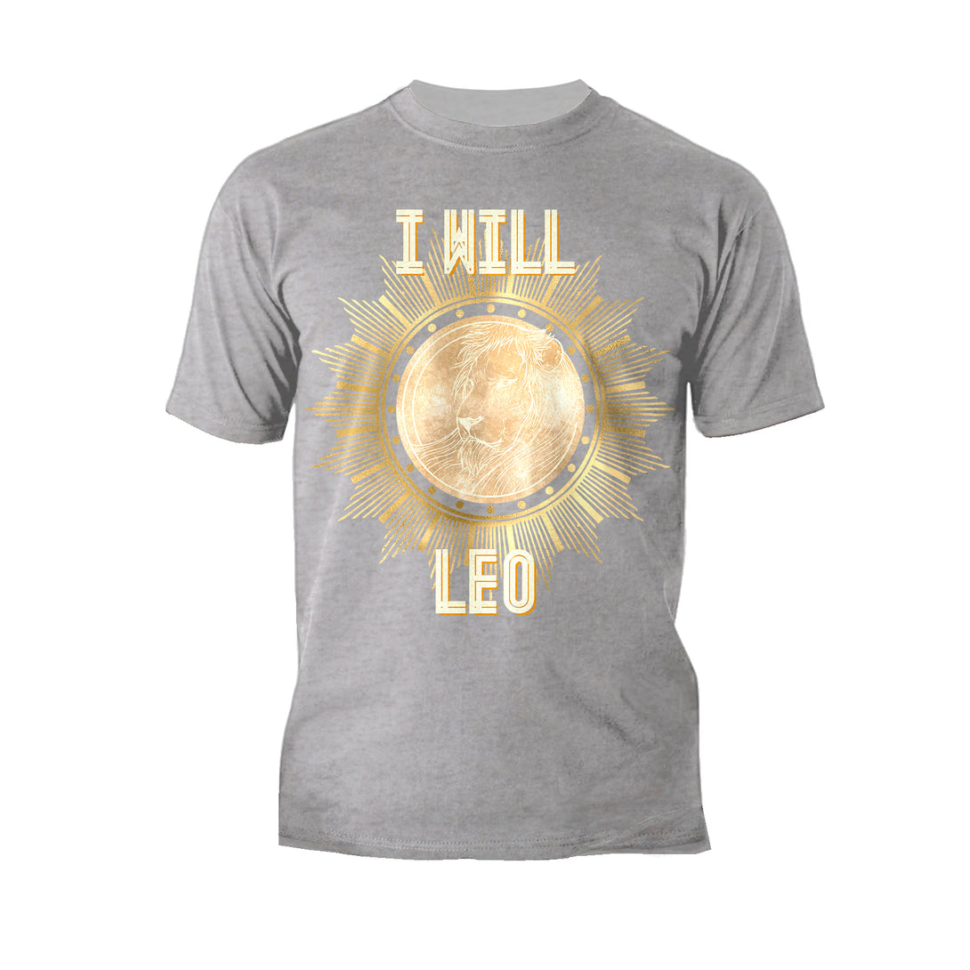 Urban Attitude Supreme Star Sign Leo Lion Men's T-shirt (Heather Grey)