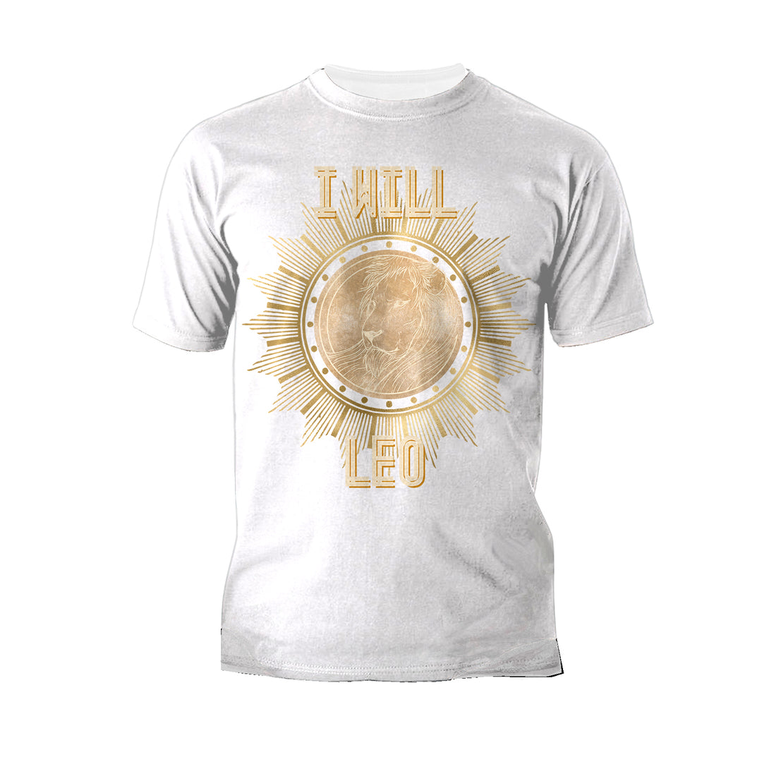 Urban Attitude Supreme Star Sign Leo Lion Men's T-shirt (White)