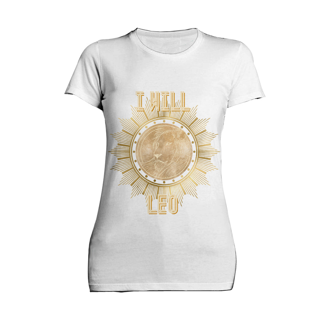 Urban Attitude Supreme Star Sign Leo Lion Women's T-shirt (White)