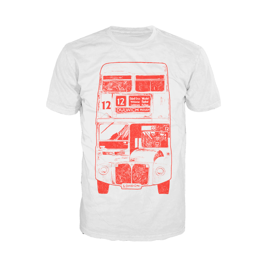 Urban Attitude London Calling Bus 12 Dulwich Men's T-shirt (White)