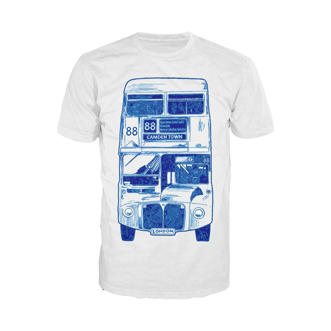 Urban Attitude London Calling Bus 88 Camden Men's T-shirt (White)