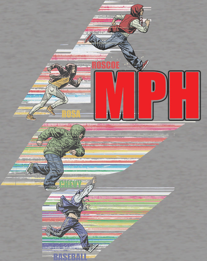 MPH Logo RUN Official Men's T-Shirt (Heather Grey) - Urban Species Mens Short Sleeved T-Shirt
