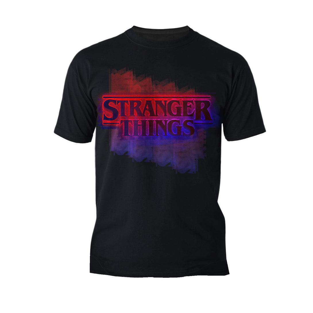 Stranger Things Logo Graffiti Stencil Men's T-Shirt Black - Urban Species