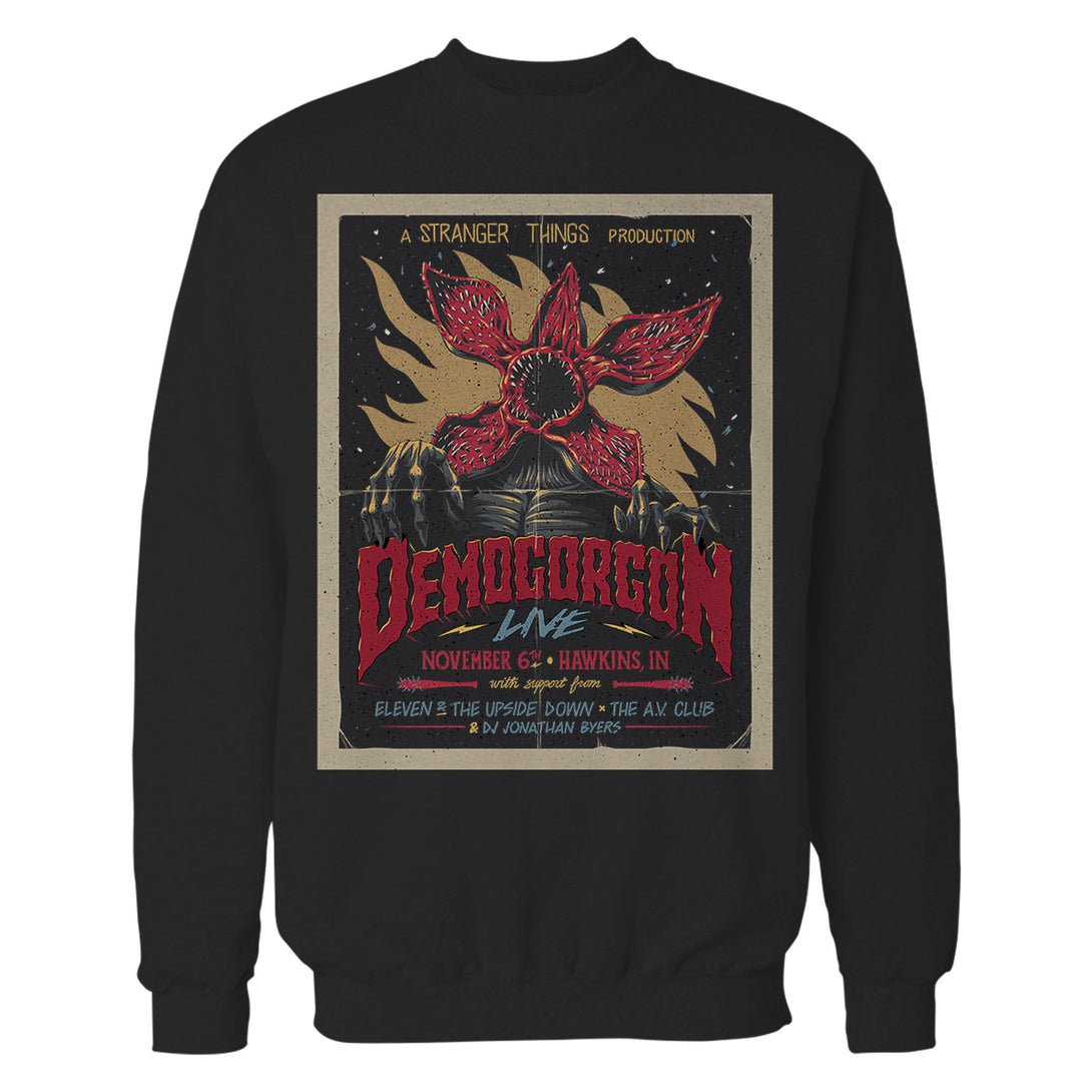 Stranger Things Poster Promo Demogorgon Live Sweatshirt Black - Urban Species