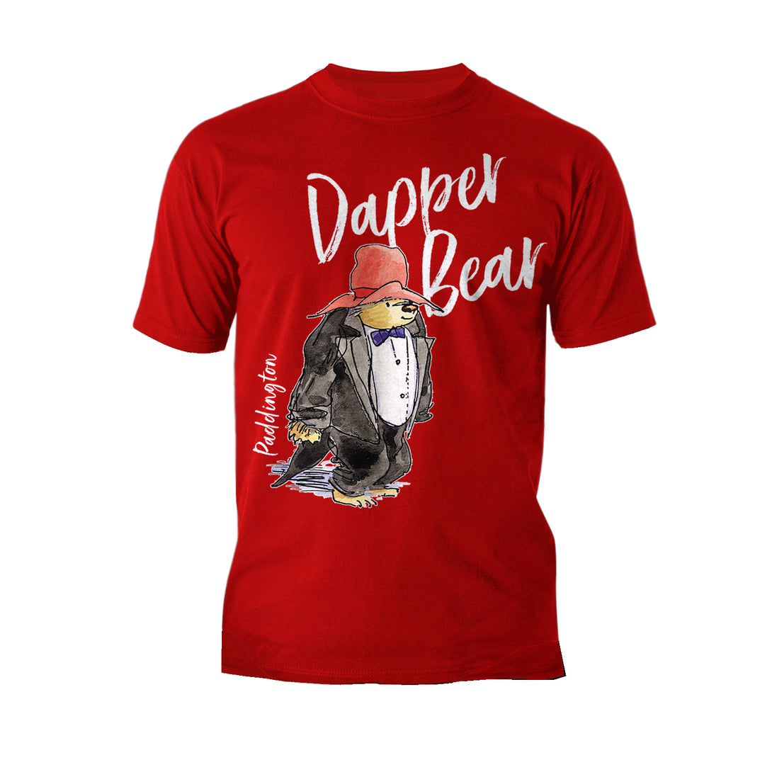 Paddington Bear Stay Dapper Official Men's T-Shirt Red