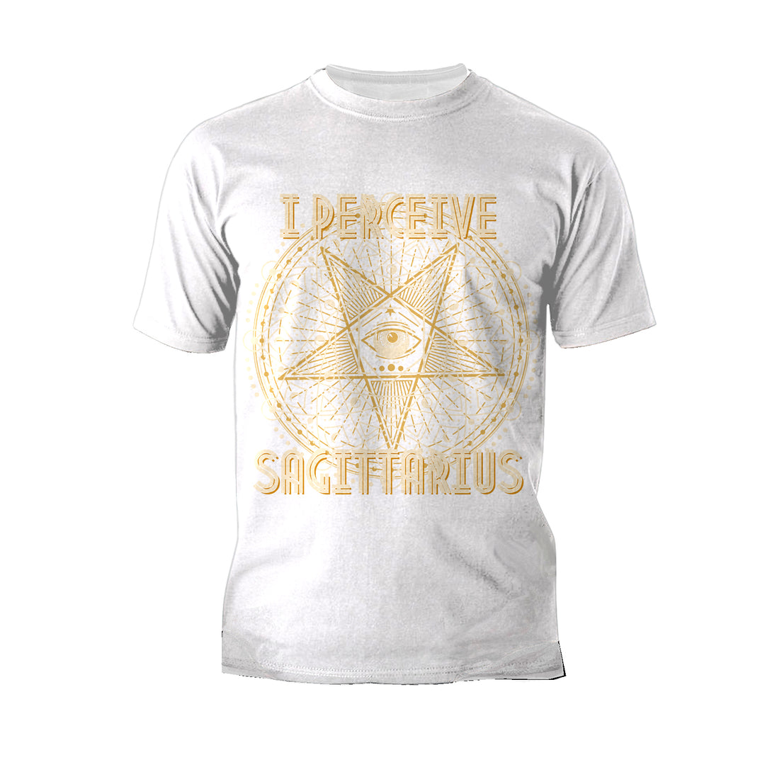 Urban Attitude Supreme Star Sign Sagittarius Star Men's T-shirt (White)