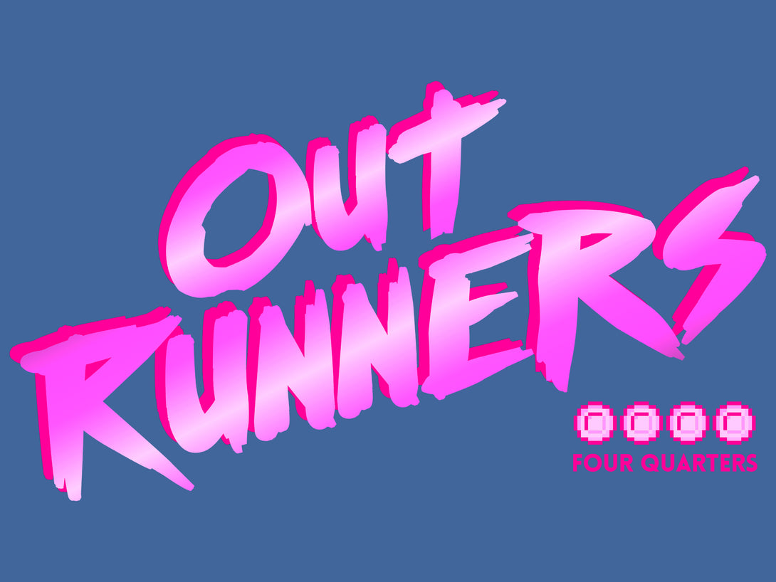 The Four Quarters Logo Outrunners Official Women's T-shirt (Royal Blue) design 