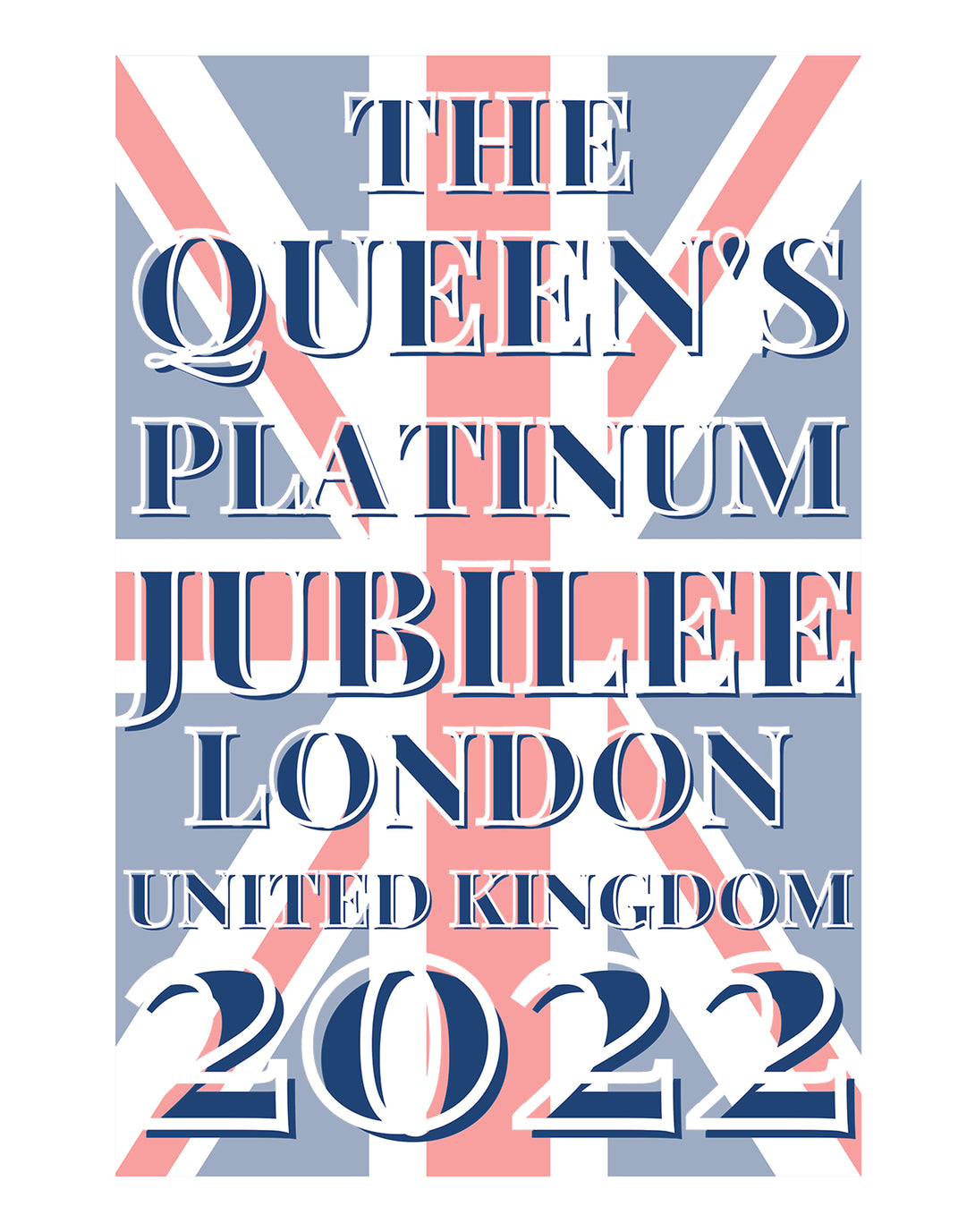 The Queen's Platinum Jubilee London UK Flag Men's Tshirt (White)