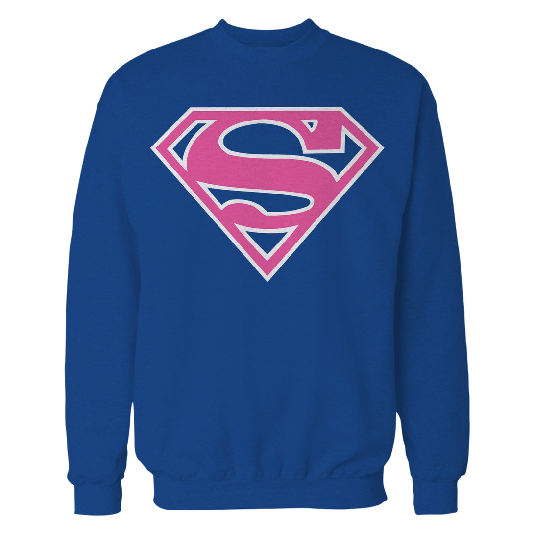 DC Comics Supergirl Logo Classic Official Sweatshirt Blue - Urban Species
