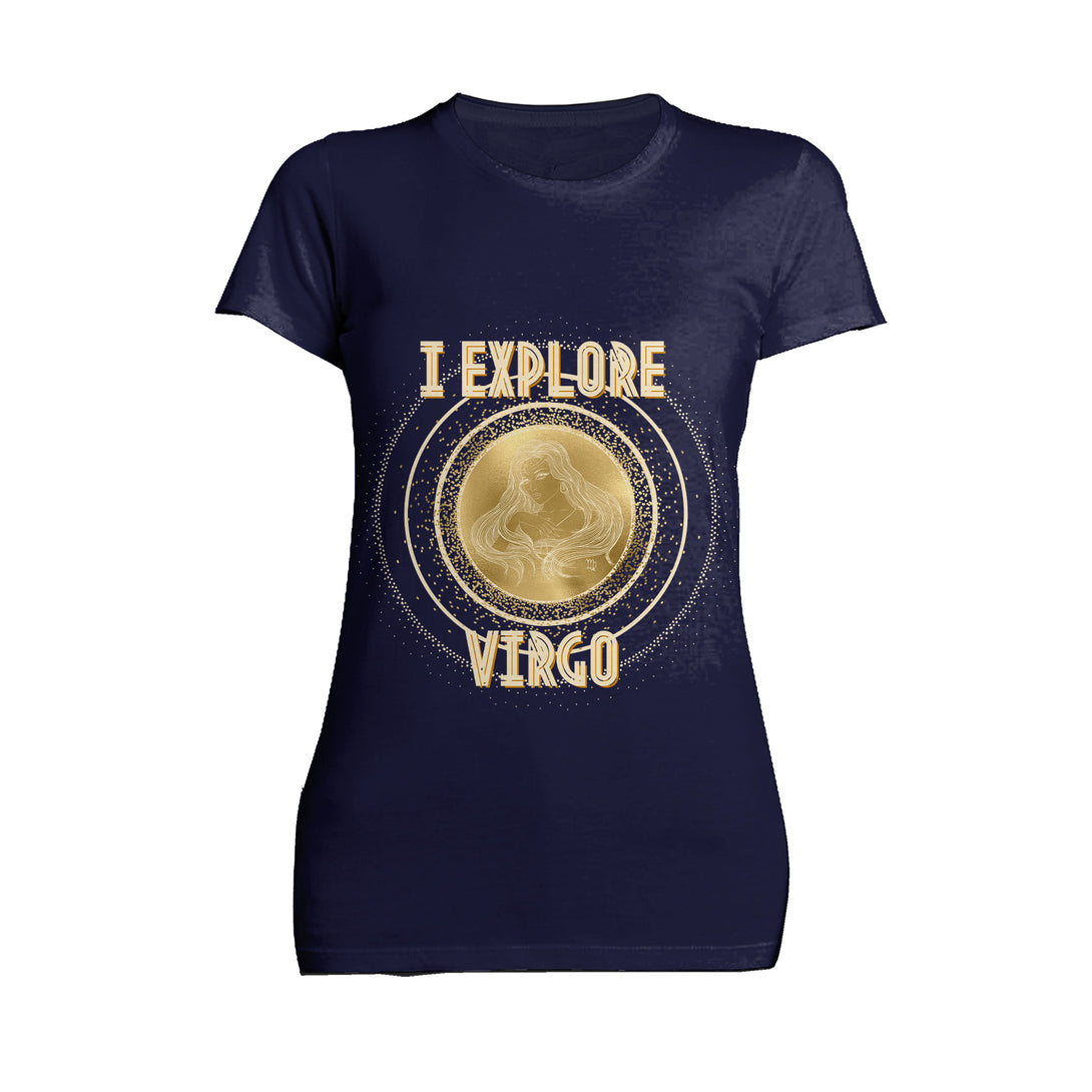 Urban Attitude Supreme Star Sign Virgo Women's T-shirt (Navy)