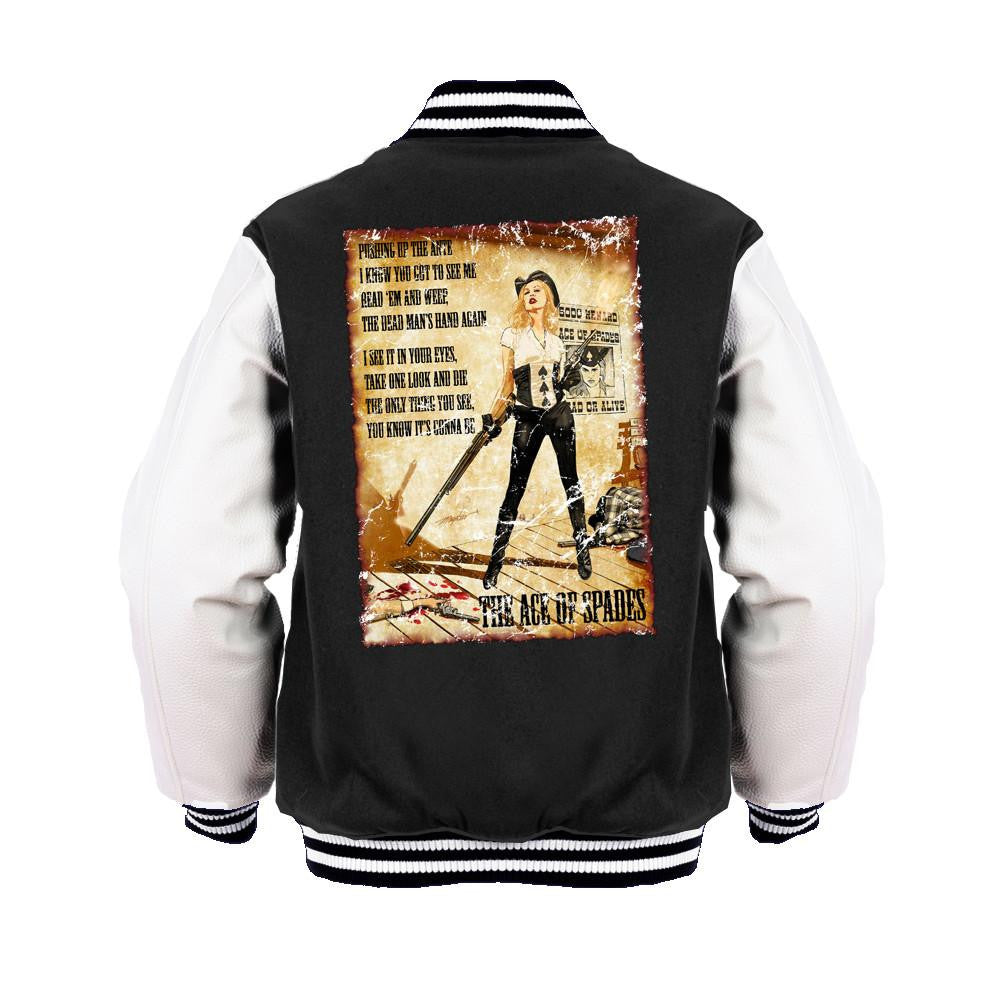 Motorhead Mike Mayhew Ace of Spades Official Varsity Jacket (Black) - Urban Species Varsity Jacket
