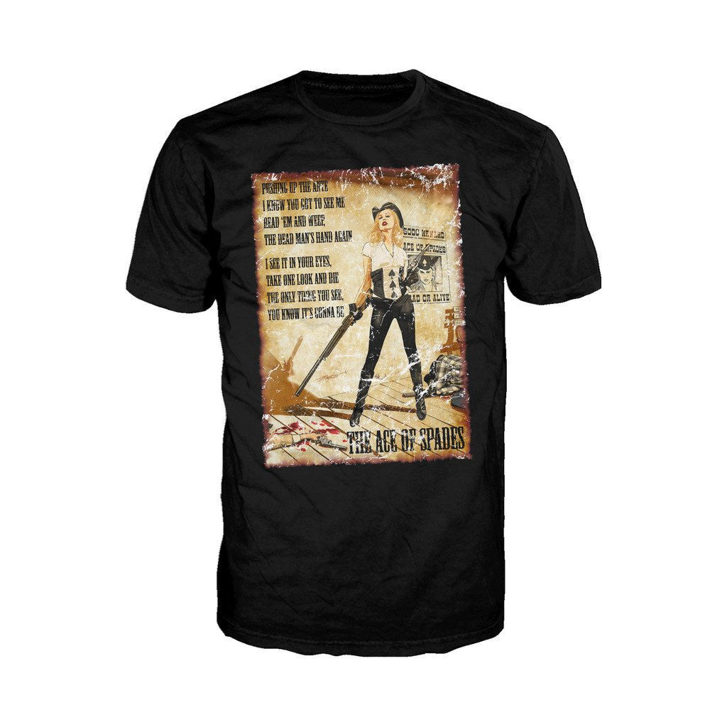 Motorhead Mike Mayhew Ace of Spades Official Men's T-shirt (Black) - Urban Species Mens Short Sleeved T-Shirt