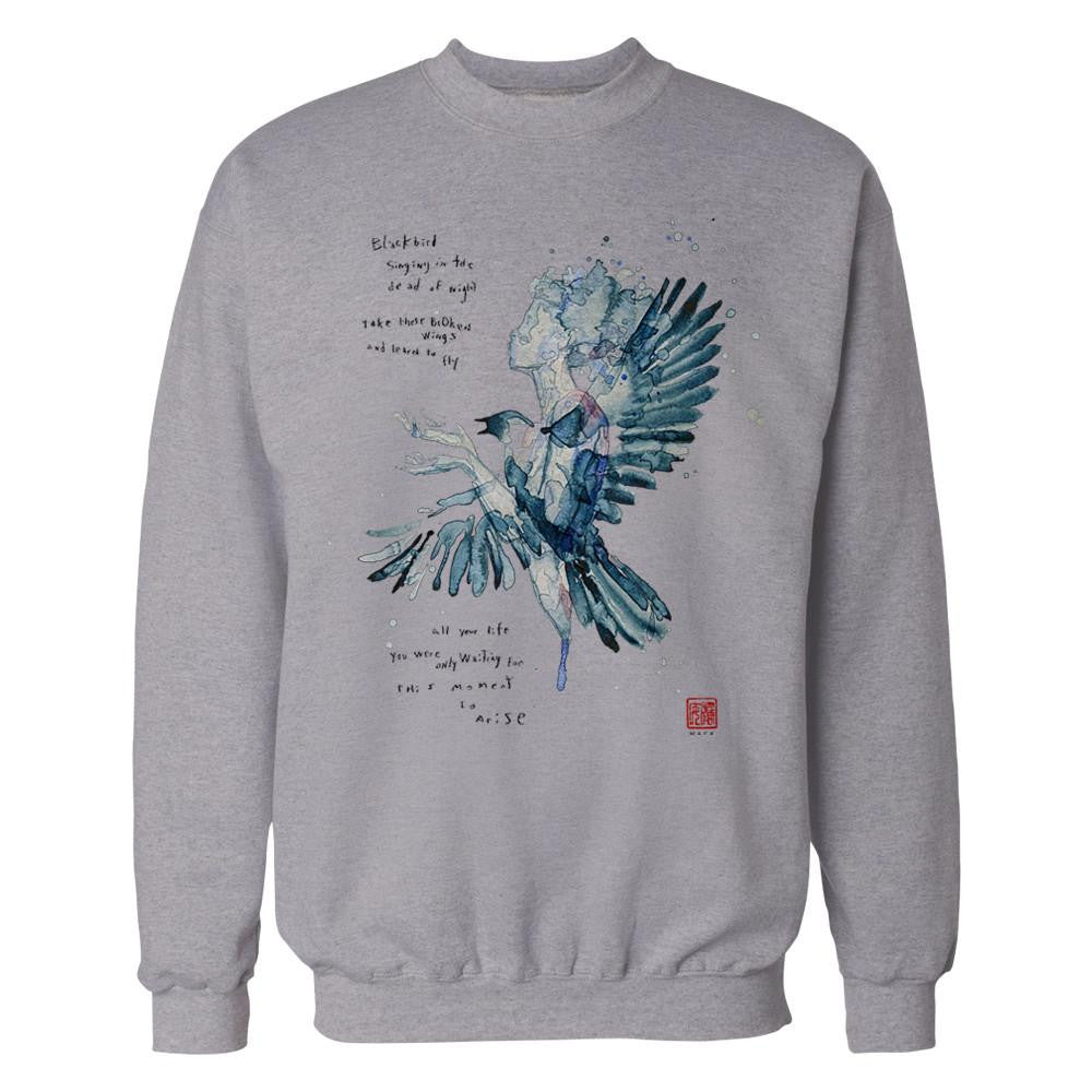 Beatles David Mack Blackbird Official Sweatshirt (Heather Grey) - Urban Species Sweatshirt