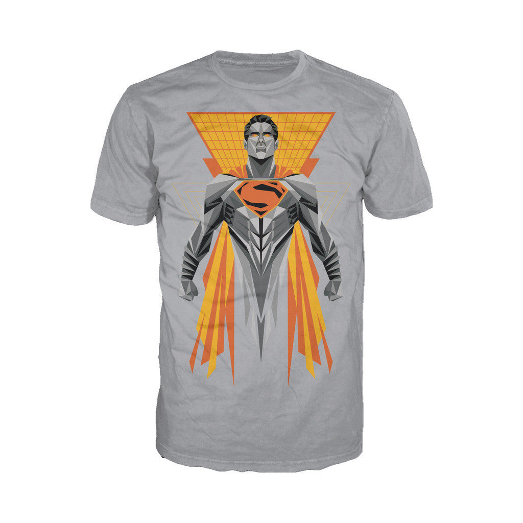 DC Batman V Superman Superman Splash Digi Cube Official Men's T-shirt Sports Grey - Urban Species