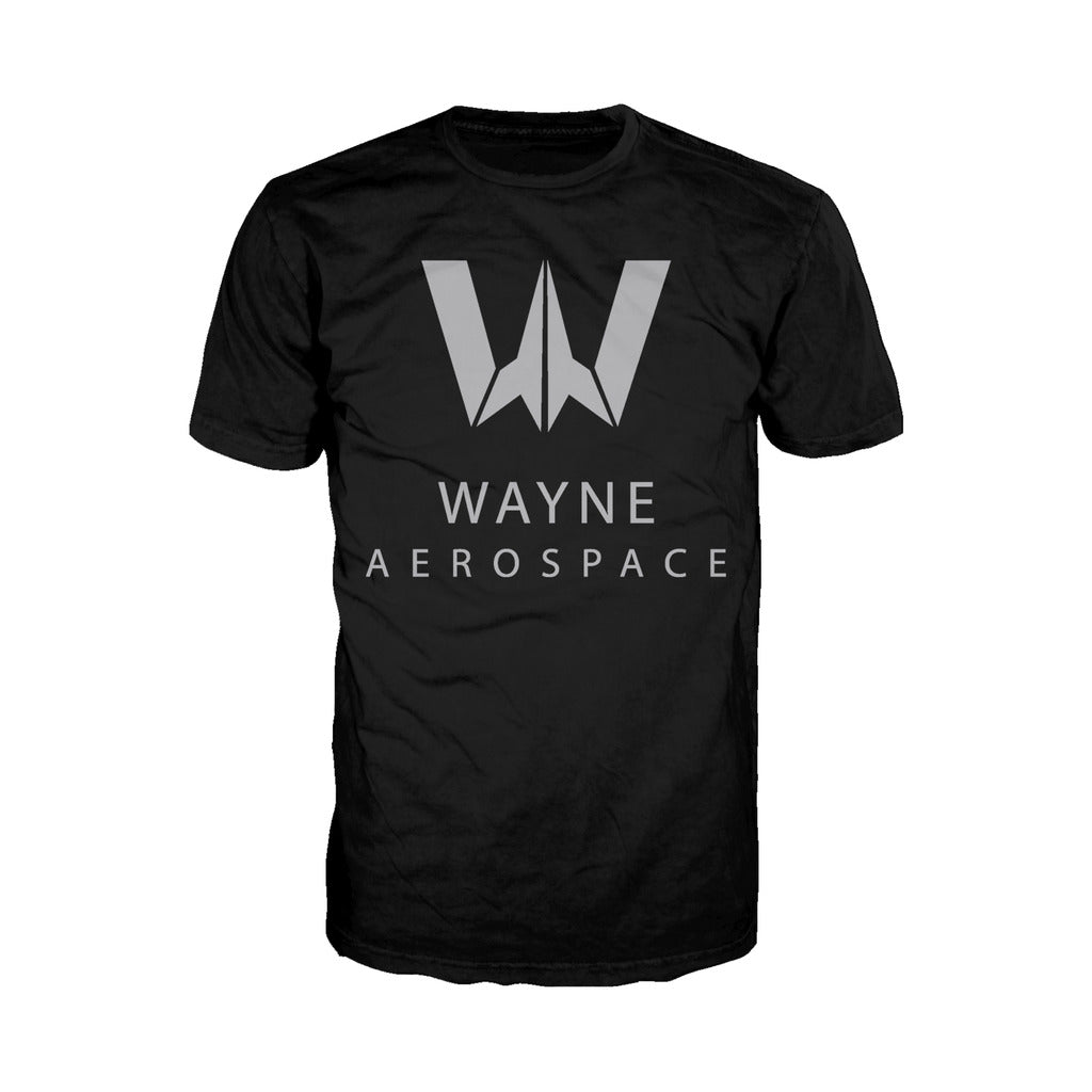 DC Justice League Wayne Aerospace Official Men's T-shirt (Black) - Urban Species Mens Short Sleeved T-Shirt