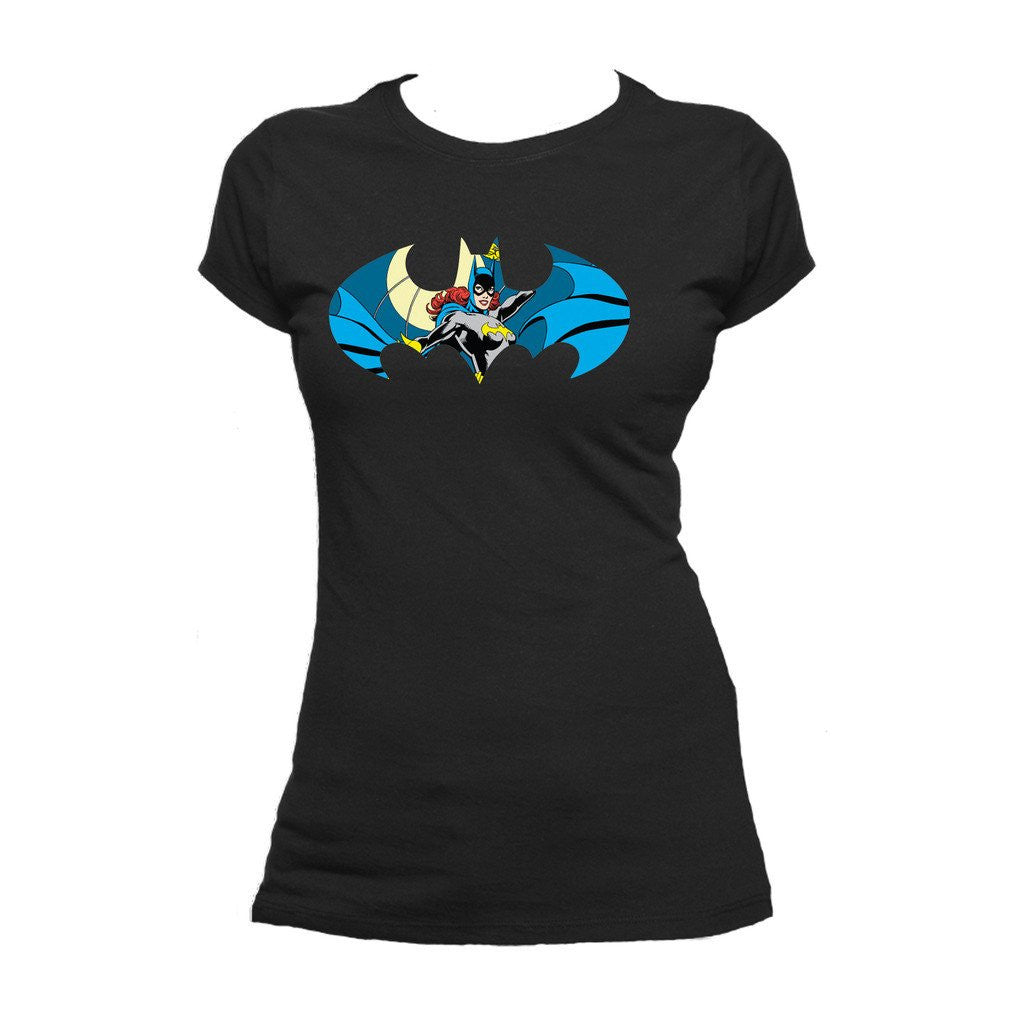 DC Comics Batgirl Logo Character Shield Official Women's T-shirt Black - Urban Species