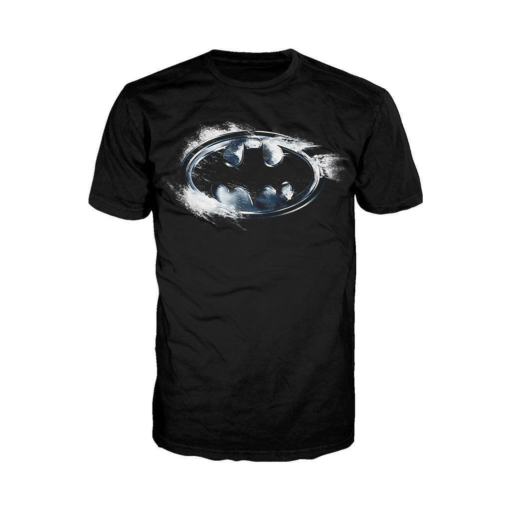 DC Comics Batman Logo Burst Official Men's T-shirt Black - Urban Species