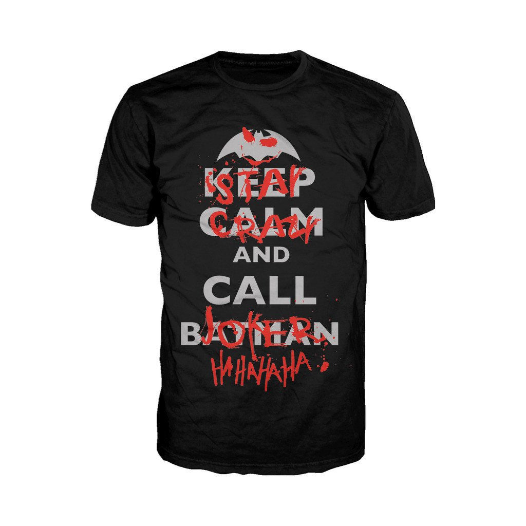 DC Comics Joker Text Stay Crazy Official Men's T-Shirt Black - Urban Species