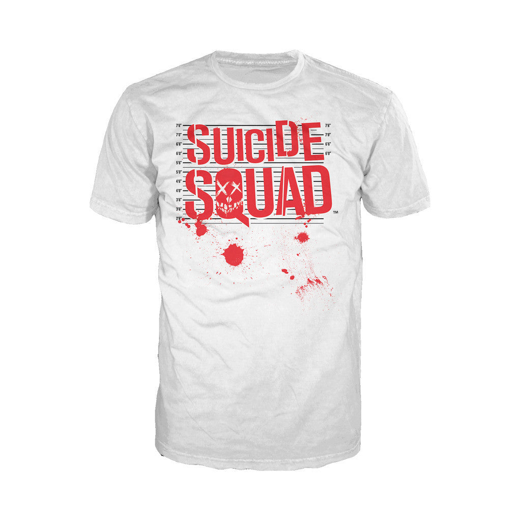 DC Suicide Squad Logo Splat Official Men's T-shirt (White) - Urban Species Mens Short Sleeved T-Shirt