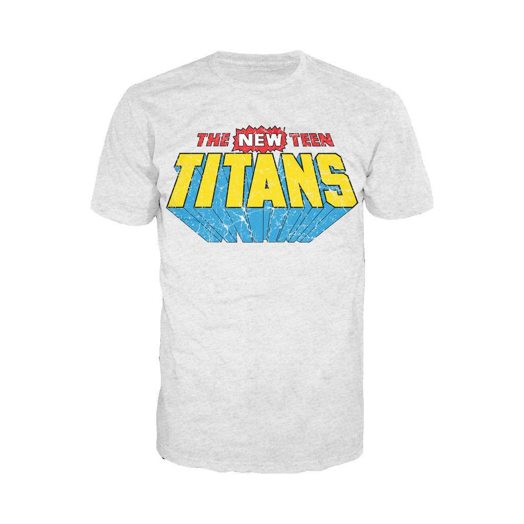 DC Comics New Teen Titans Distressed Logo Official Men's T-shirt Sports Grey - Urban Species