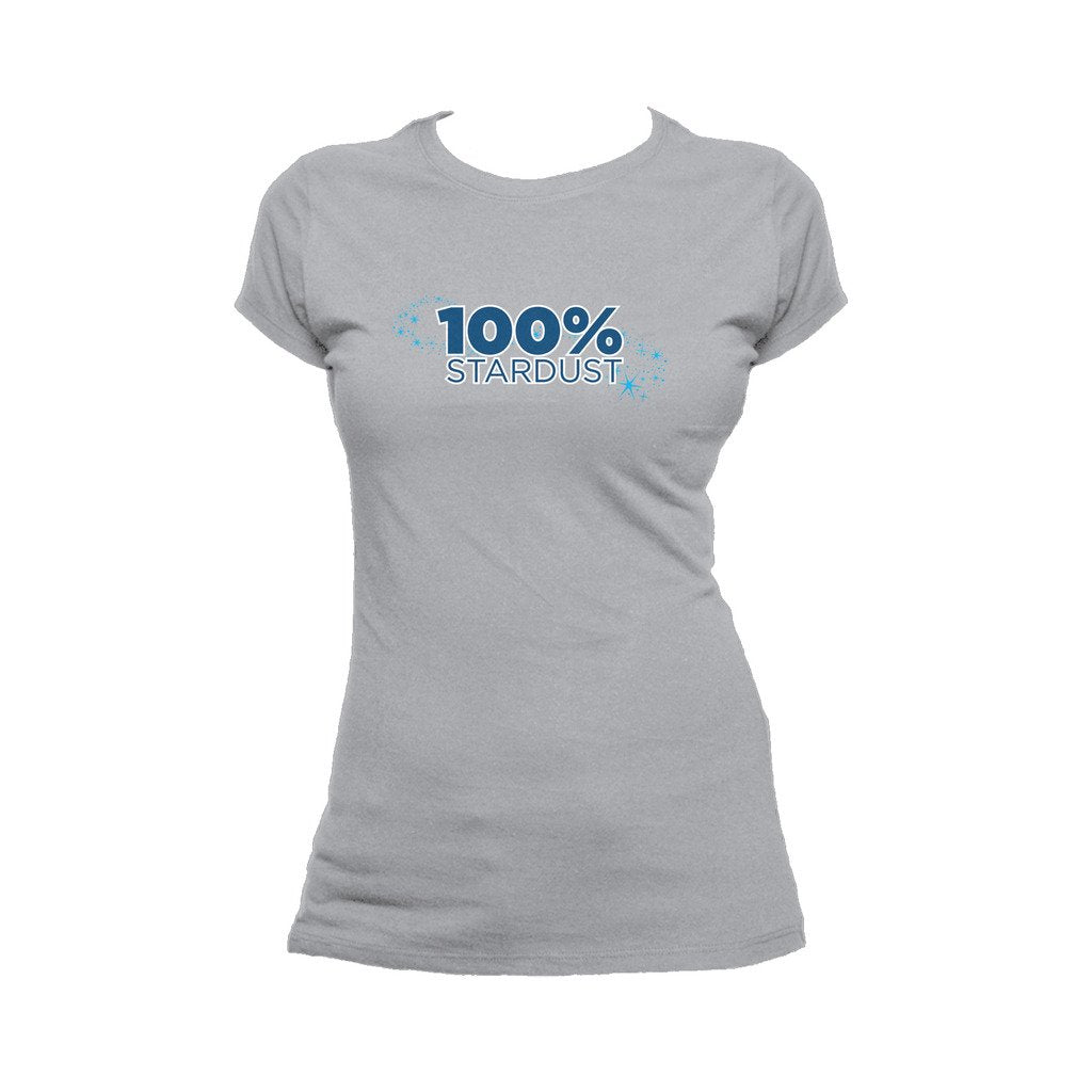 I Love Science 100% Stardust Official Women's T-shirt (Heather Grey) - Urban Species Ladies Short Sleeved T-Shirt