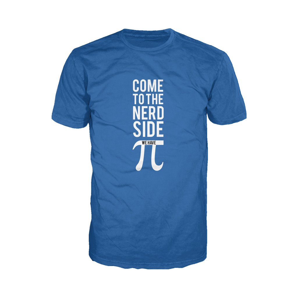I Love Science Come To The Nerd Side We Have Pi Official Men's T-shirt (Royal Blue) - Urban Species Mens Short Sleeved T-Shirt