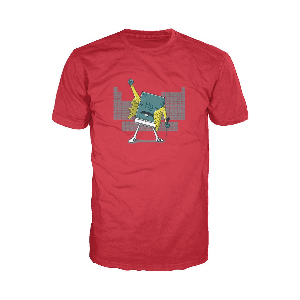 I Love Science Freddie Mercury Official Men's T-shirt (Red) - Urban Species Mens Short Sleeved T-Shirt