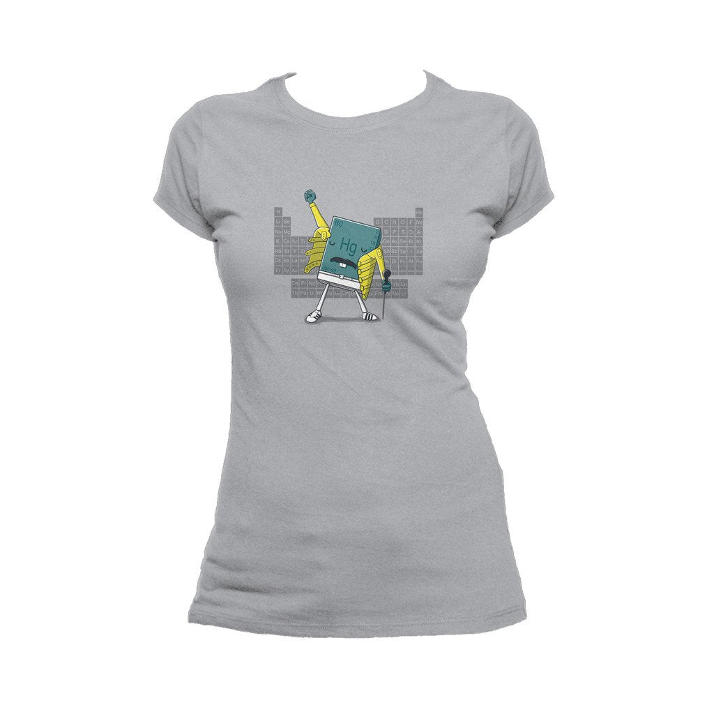 I Love Science Freddie Mercury Official Women's T-shirt (Heather Grey) - Urban Species Ladies Short Sleeved T-Shirt