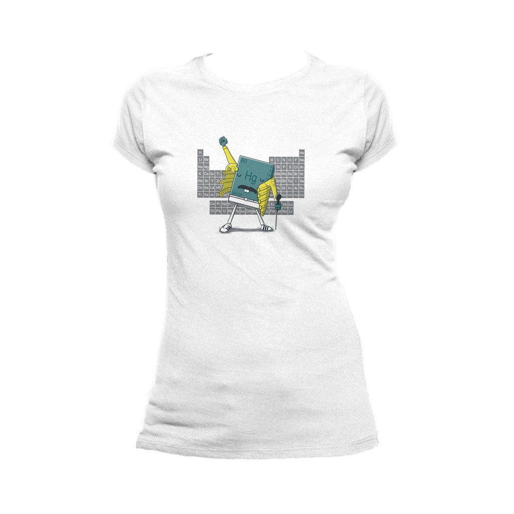 I Love Science Freddie Mercury Official Women's T-shirt (White) - Urban Species Ladies Short Sleeved T-Shirt