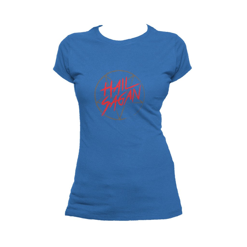 I Love Science Hail Sagan Official Women's T-shirt (Royal Blue) - Urban Species Ladies Short Sleeved T-Shirt