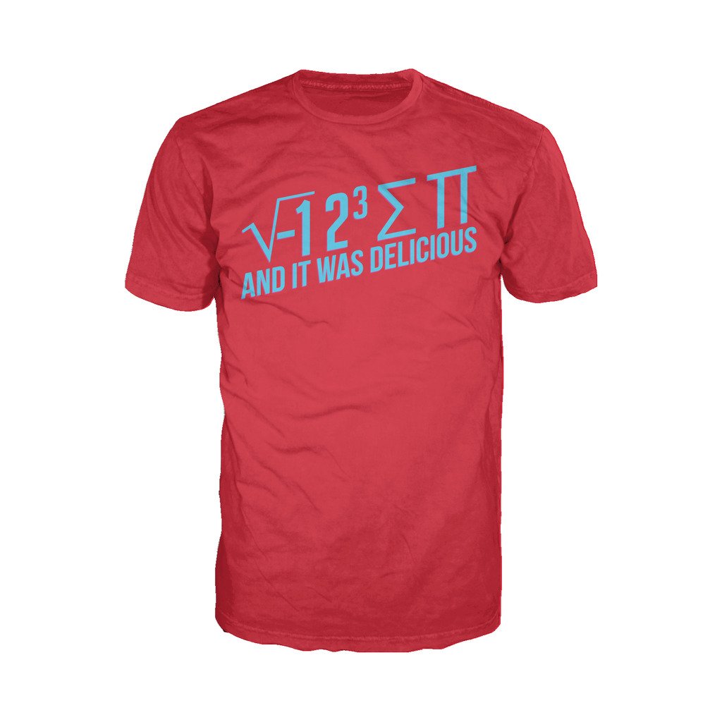 I Love Science I 8 Sum Pi Official Men's T-shirt (Red) - Urban Species Mens Short Sleeved T-Shirt